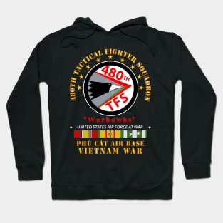 USAF - 480th Tactical Fighter Squadron - Warhawks - Phù Cát w VN SVC X 300 Hoodie